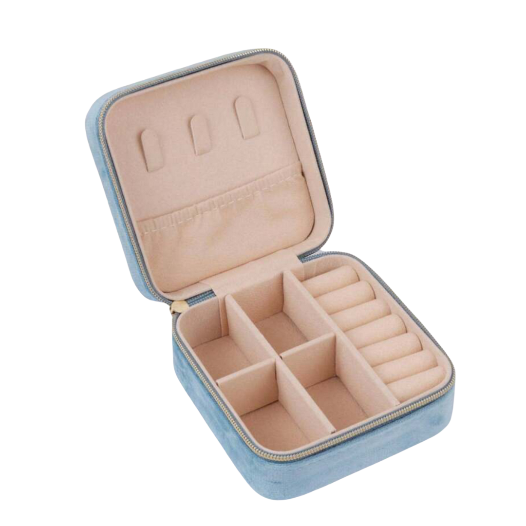 Boîte à bijoux simili cuir violette