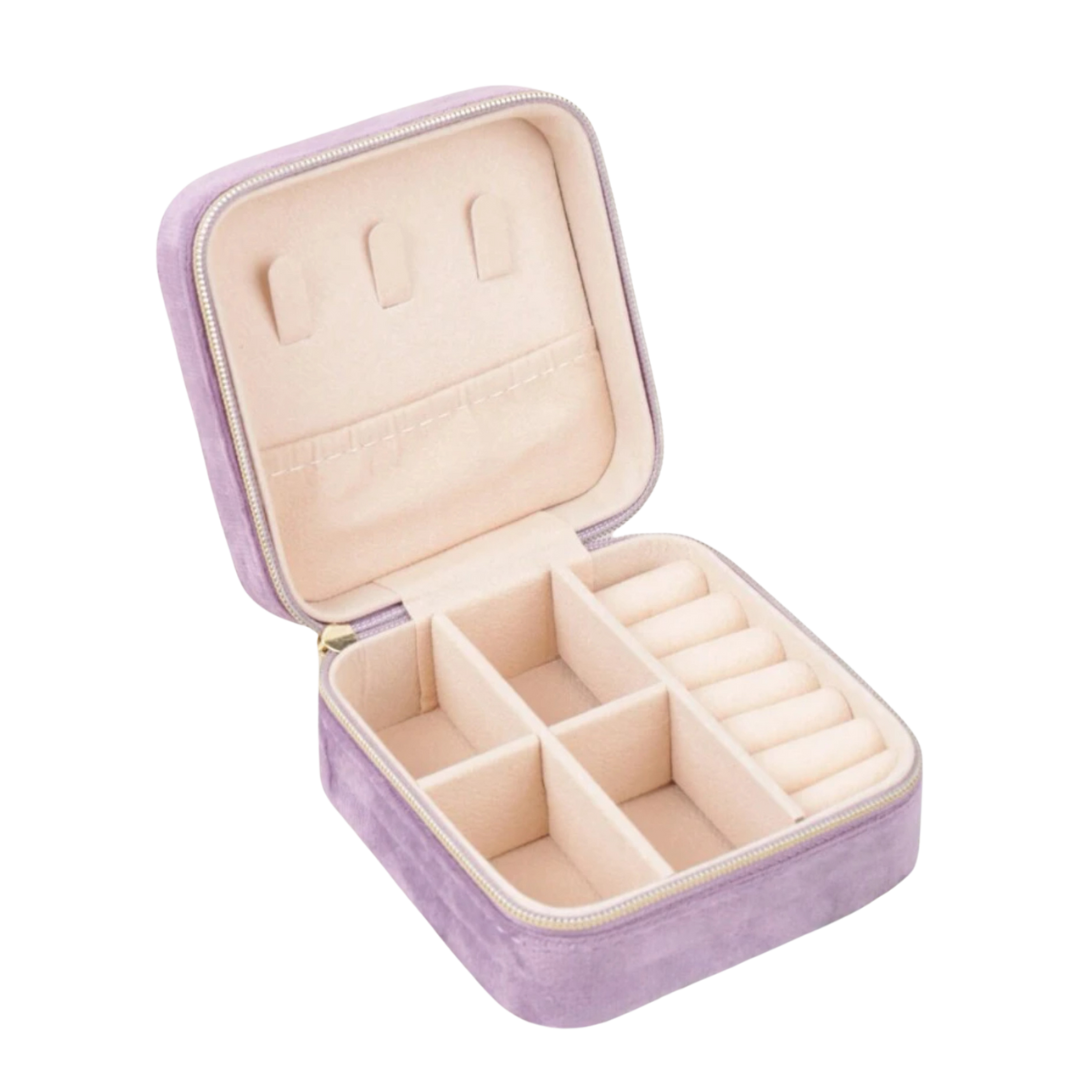 Boîte à bijoux velour rose