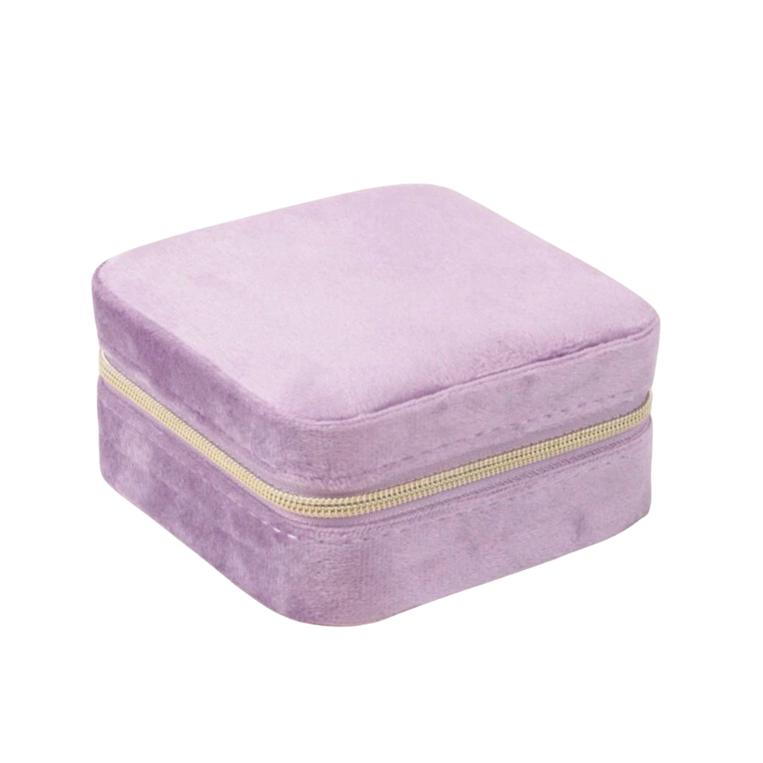 Boîte à bijoux velour lilas