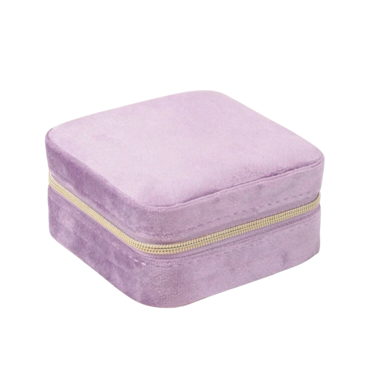 Boîte à bijoux velour lilas
