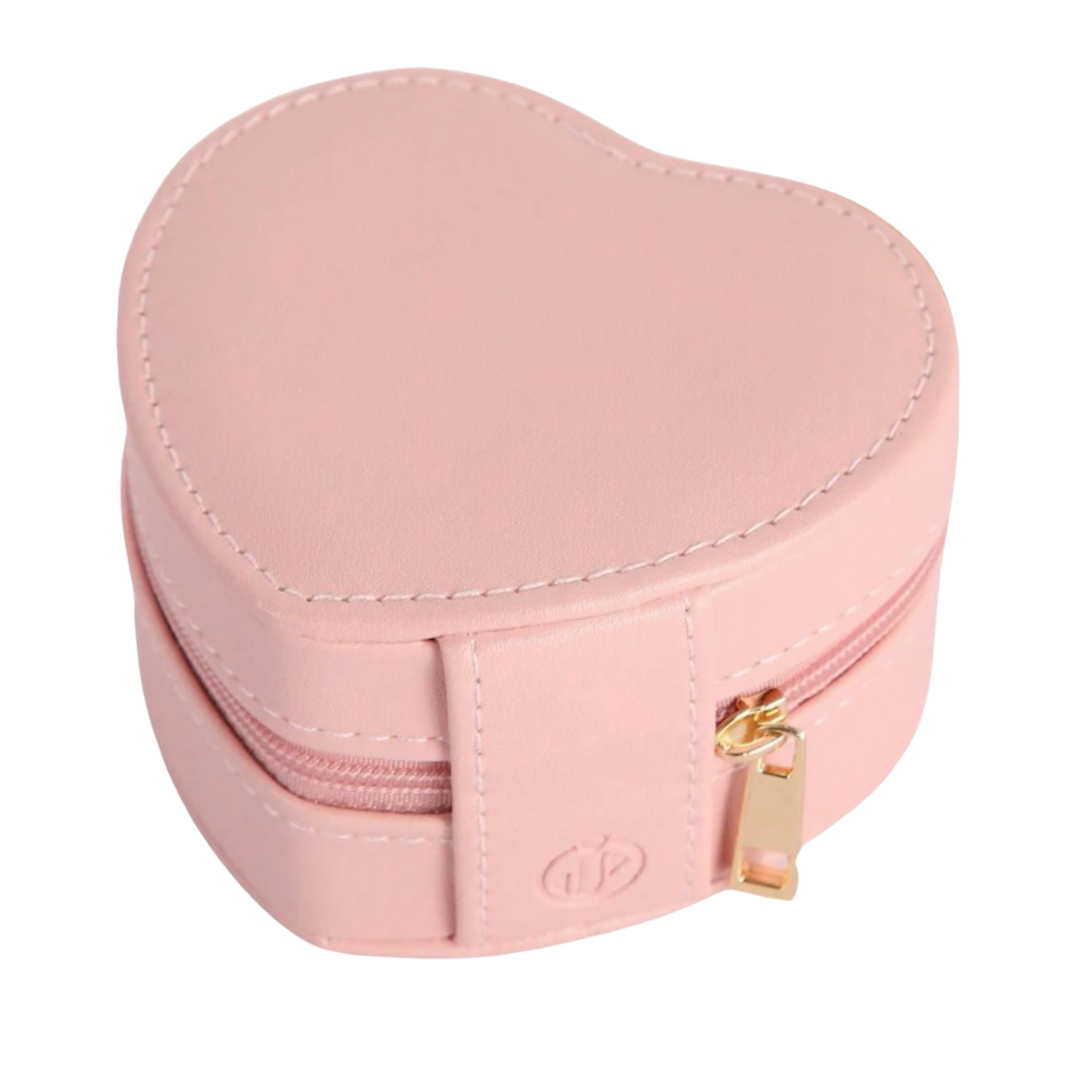 Boîte à bijoux coeur rose