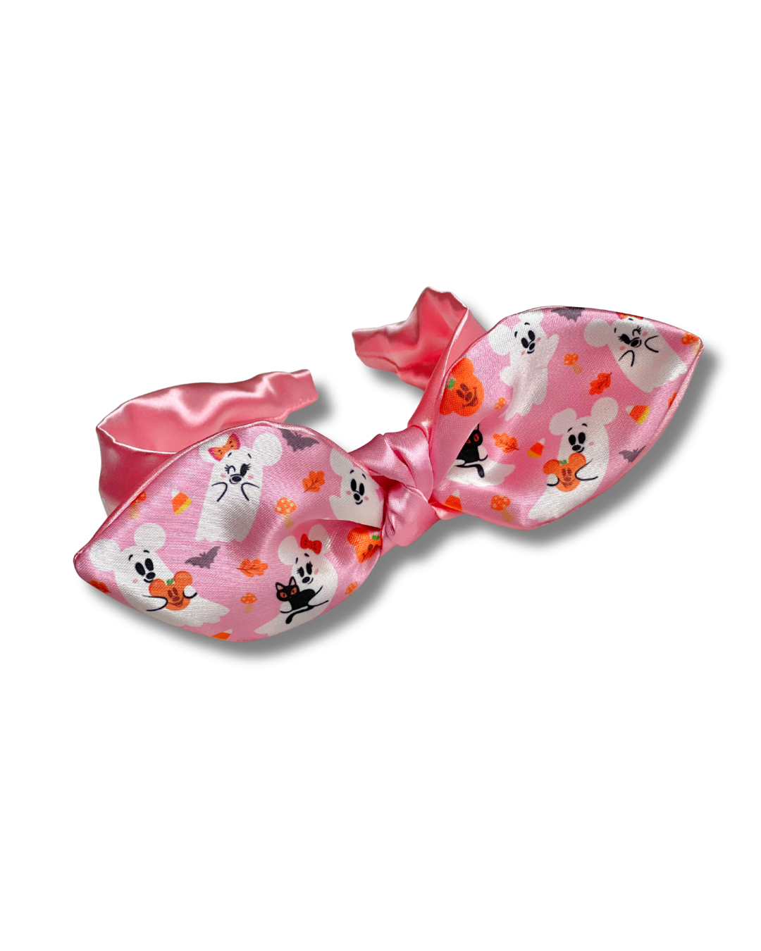 Serre tête "Petits fantômes" rose