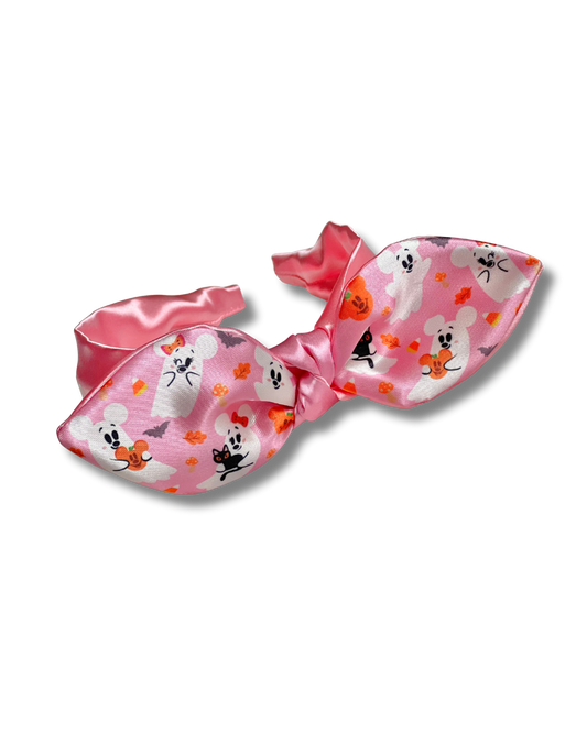 Serre tête "Petits fantômes" rose