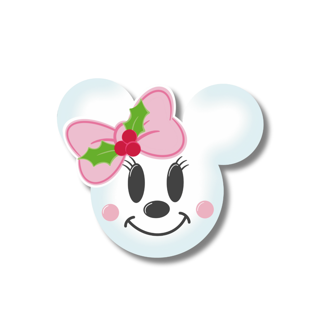 Stickers Minnie bonhomme de neige