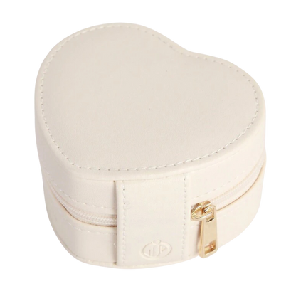 Boîte à bijoux coeur beige