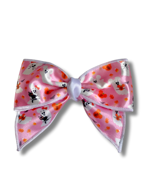 Bow "Petits fantômes" rose
