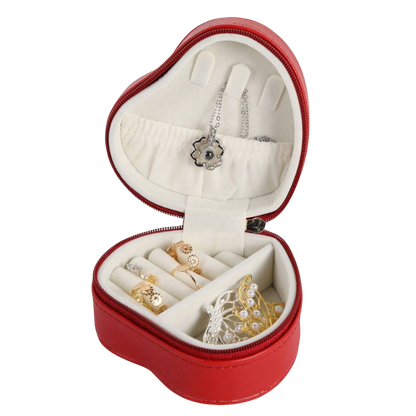 Boîte à bijoux coeur rouge