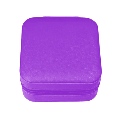 Boîte à bijoux simili cuir violette