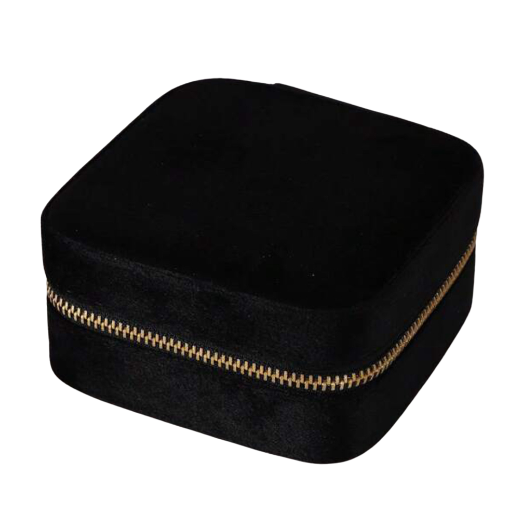 Boîte à bijoux velour noire