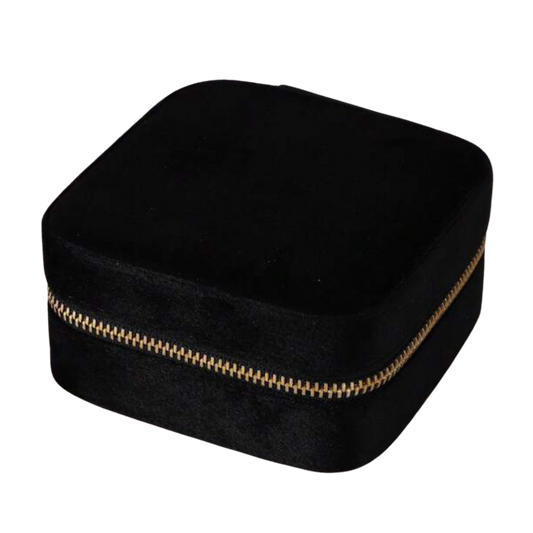 Boîte à bijoux velour noire
