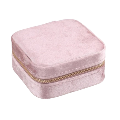 Boîte à bijoux velour rose