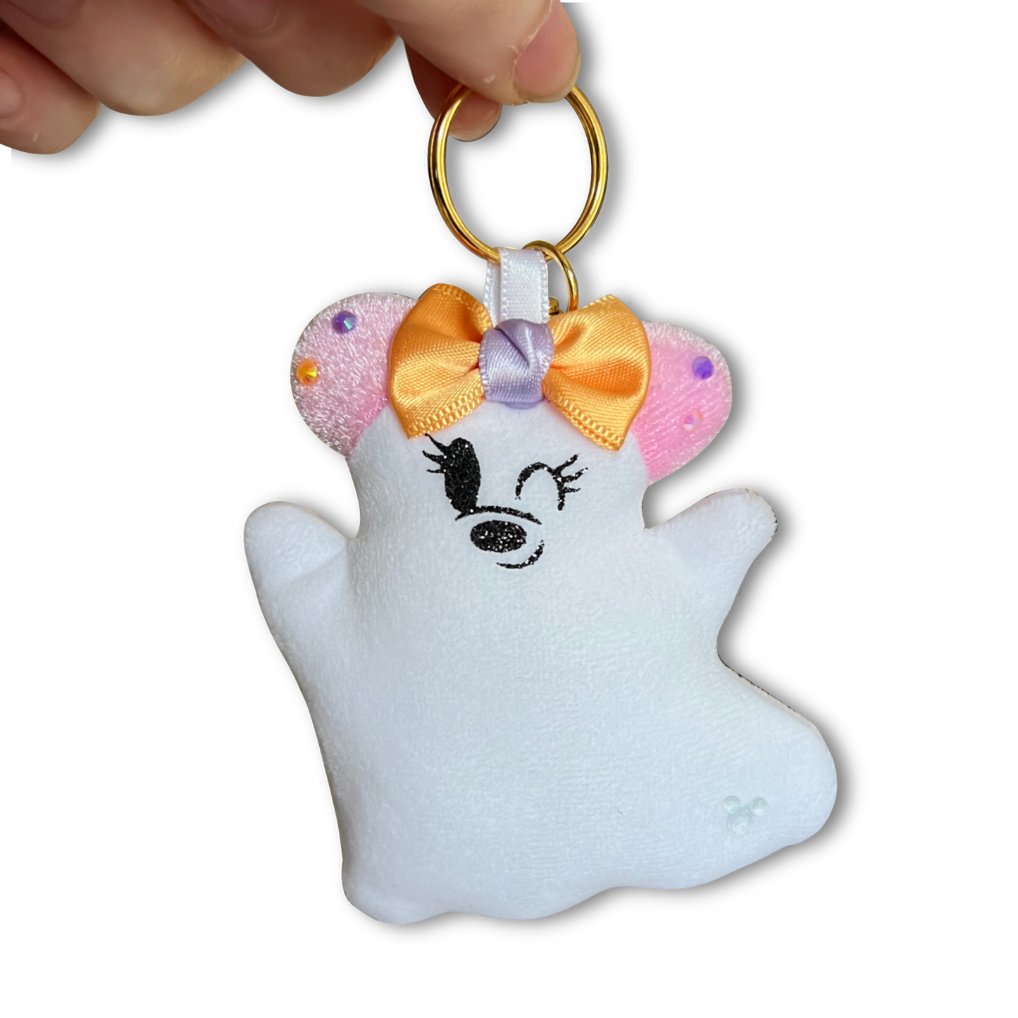Porte clé Minnie fantôme rose