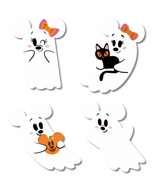 Stickers petits fantômes (lot de 4)